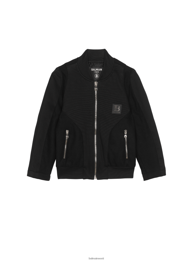 ee Balmain Riietus poisid Brändi logoga villapommitaja must LJ80021241