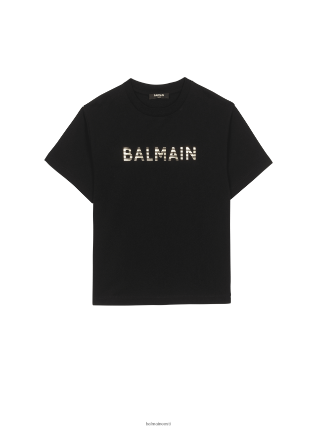 ee Balmain Riietus poisid puuvillane brändi logoga t-särk must LJ80021242