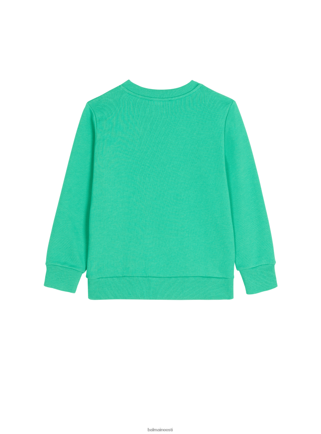 ee Balmain Riietus poisid puuvillase kaubamärgi logoga dressipluus roheline LJ80021233