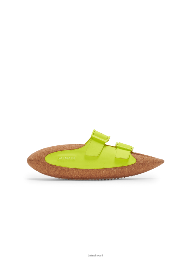 ee Balmain jalatsid mehed b-it nahast ja korgist muulad kollane LJ80021142