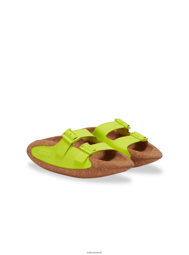 ee Balmain jalatsid mehed b-it nahast ja korgist muulad kollane LJ80021142