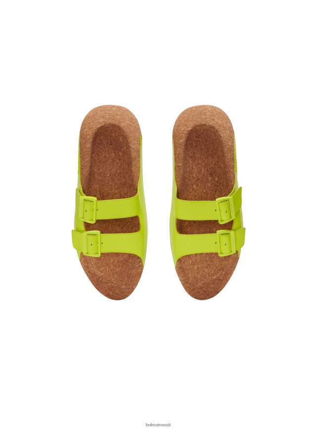 ee Balmain jalatsid mehed b-it nahast ja korgist muulad kollane LJ80021142