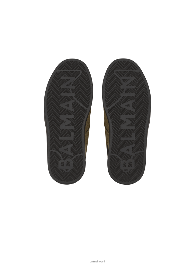 ee Balmain jalatsid mehed brändi logoga prinditud lõuend b-court tossud khaki LJ80021135