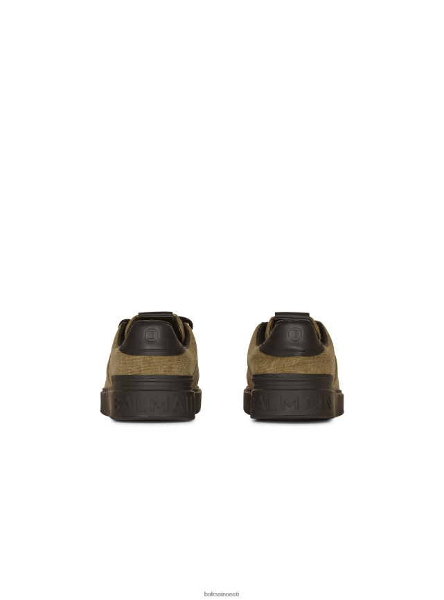 ee Balmain jalatsid mehed brändi logoga prinditud lõuend b-court tossud khaki LJ80021135