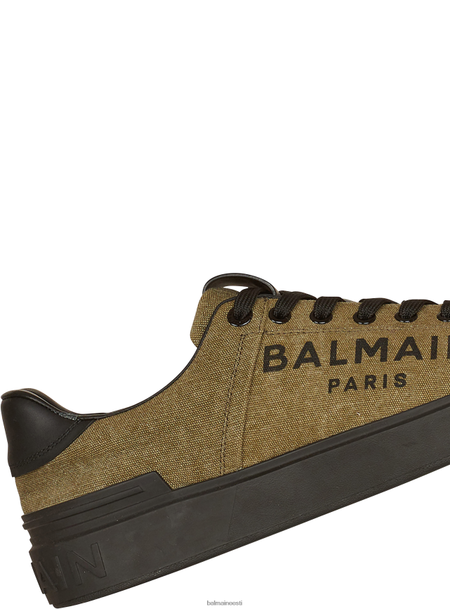 ee Balmain jalatsid mehed brändi logoga prinditud lõuend b-court tossud khaki LJ80021135