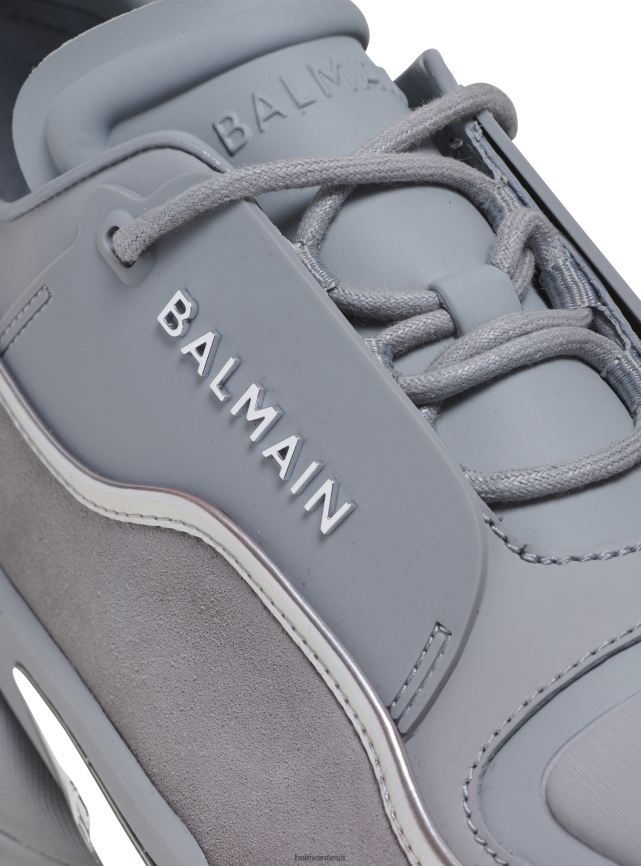 ee Balmain jalatsid mehed Nahast ja seemisnahast b-bold madalad jalatsid hall LJ80021125