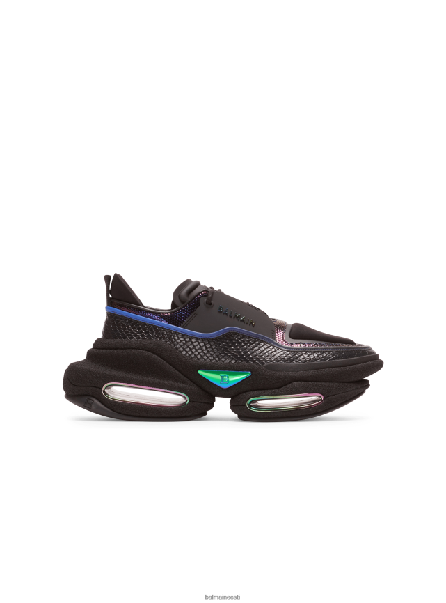 ee Balmain jalatsid mehed b-bold madala ülaosaga jalatsid püütoni efektiga nahast must LJ80021111