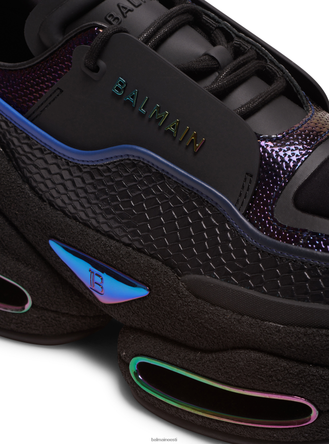 ee Balmain jalatsid mehed b-bold madala ülaosaga jalatsid püütoni efektiga nahast must LJ80021111