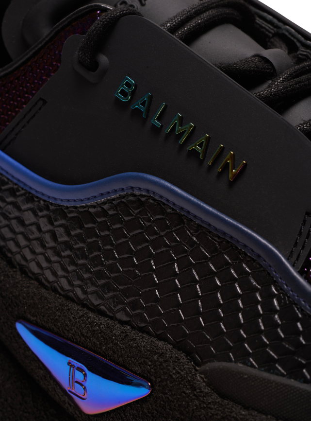 ee Balmain jalatsid mehed b-bold madala ülaosaga jalatsid püütoni efektiga nahast must LJ80021111