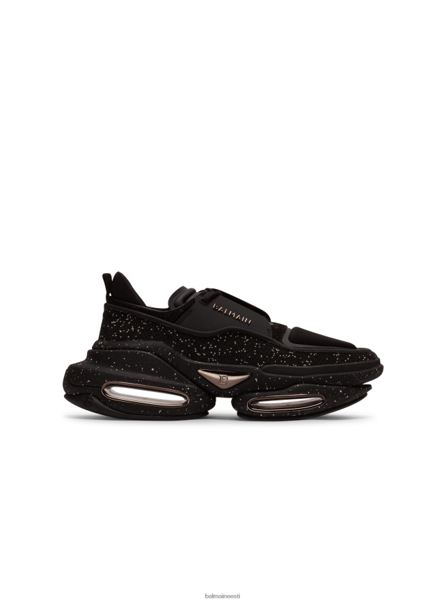 ee Balmain jalatsid mehed b-bold madala otsaga nahast jalatsid mikrohelmestega must LJ80021110