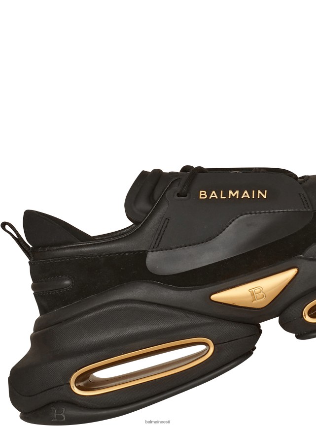 ee Balmain jalatsid mehed nahast ja seemisnahast b-bold madalad tossud must LJ80021120