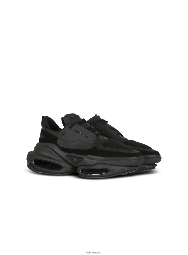 ee Balmain jalatsid mehed nahast, neopreenist ja seemisnahast b-bold madala ülaosaga tossud must LJ80021123