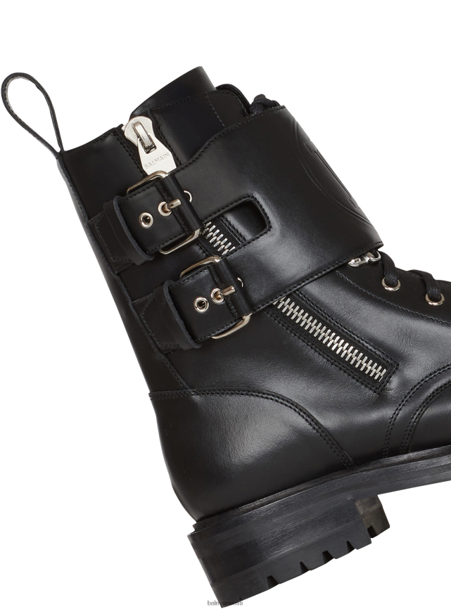 ee Balmain jalatsid mehed siledast nahast phil ranger poolsaapad must LJ80021149