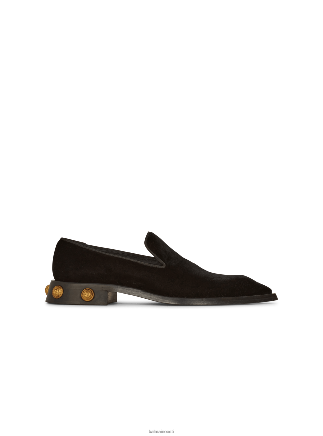 ee Balmain jalatsid mehed sametist mündipätsid must LJ80021151