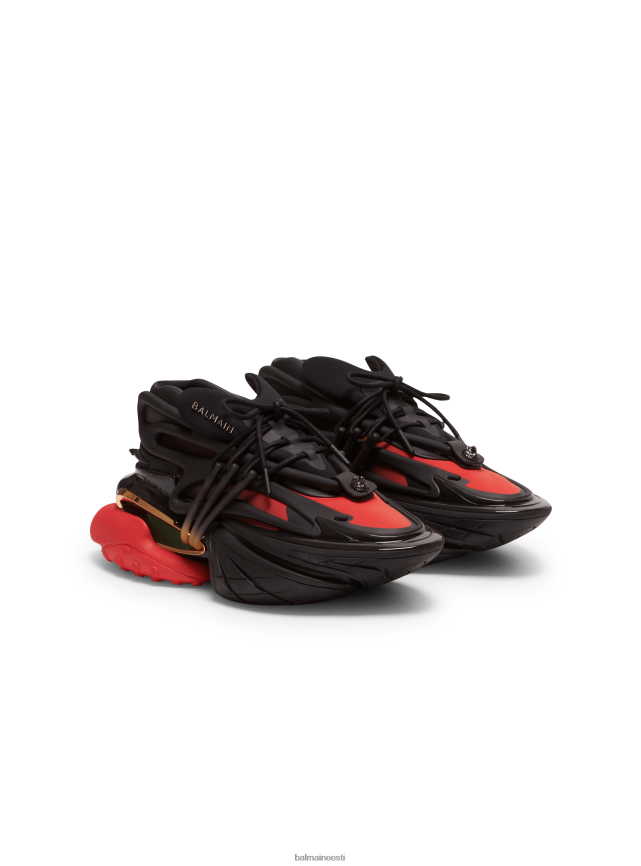 ee Balmain jalatsid mehed Neopreenist ja nahast ükssarviku madalad jalatsid must LJ80021096