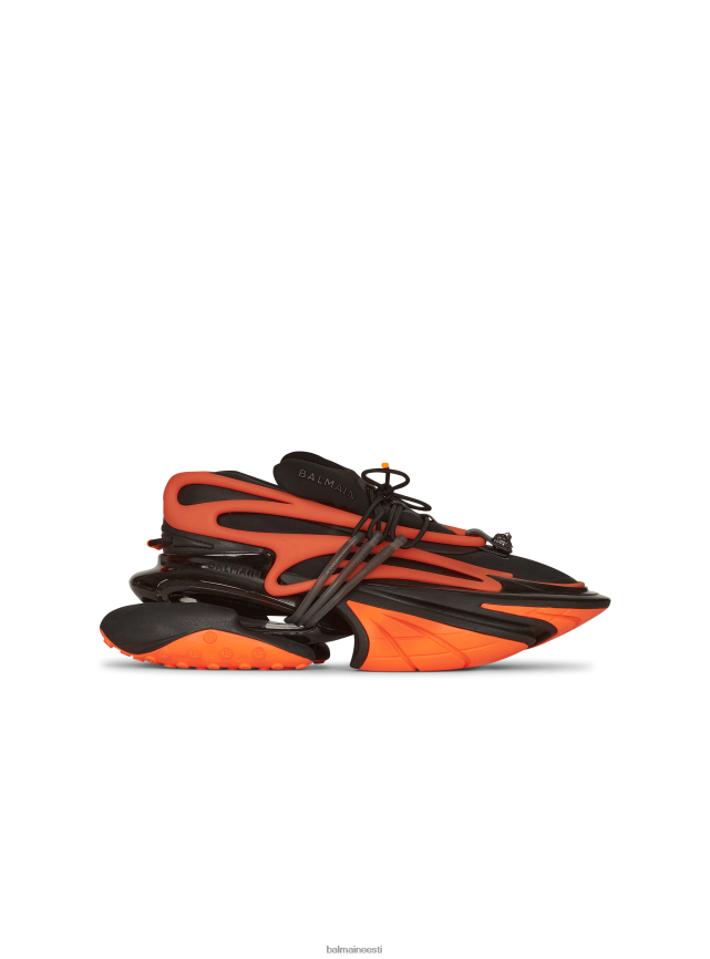 ee Balmain jalatsid mehed neopreenist ja nahast ükssarviku madalad tossud oranž LJ80021103