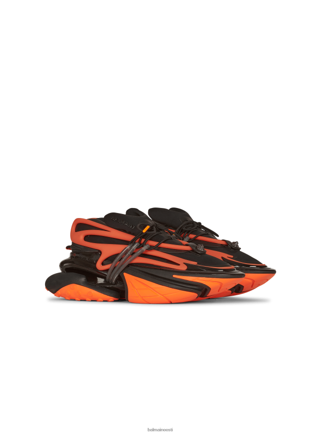 ee Balmain jalatsid mehed neopreenist ja nahast ükssarviku madalad tossud oranž LJ80021103