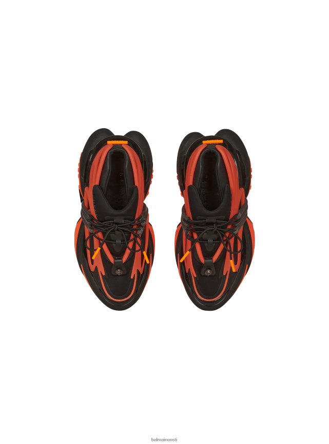 ee Balmain jalatsid mehed neopreenist ja nahast ükssarviku madalad tossud oranž LJ80021103