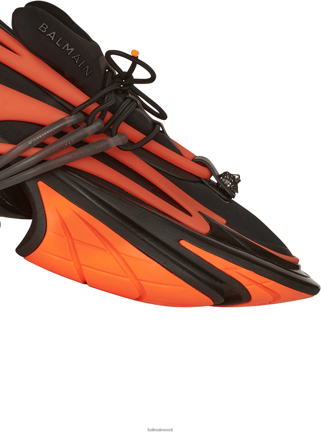 ee Balmain jalatsid mehed neopreenist ja nahast ükssarviku madalad tossud oranž LJ80021103