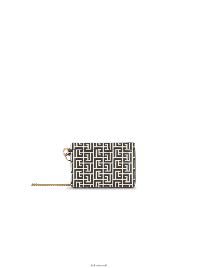 ee Balmain tarvikud mehed reljeefne vasikanahast mündikaardihoidja must LJ80021171