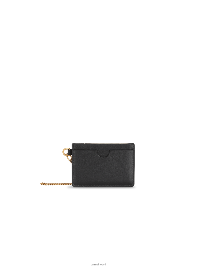 ee Balmain tarvikud mehed vasikanahast mündikaardihoidja must LJ80021169