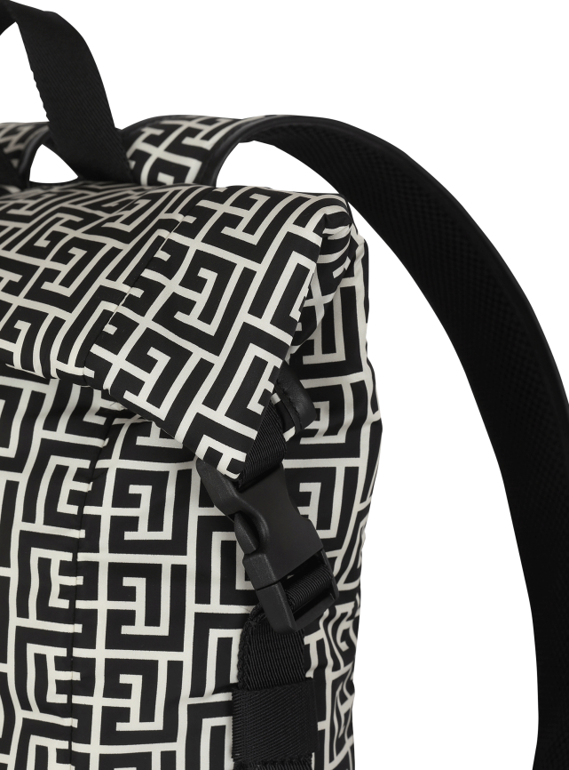 ee Balmain tarvikud mehed bicolor maxi monogrammi nailonist 1945 seljakott must LJ80021155