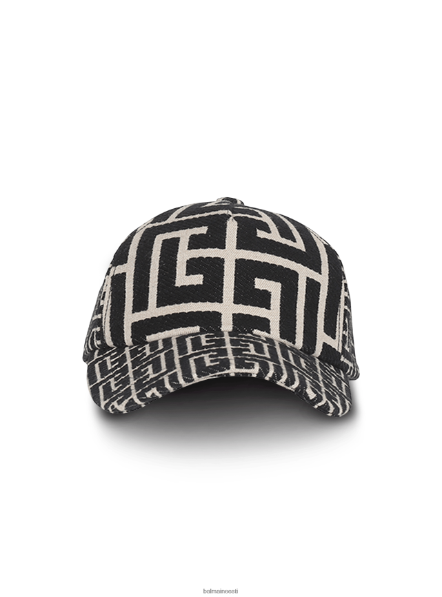 ee Balmain tarvikud mehed monogrammiga žakaarkork must LJ80021183