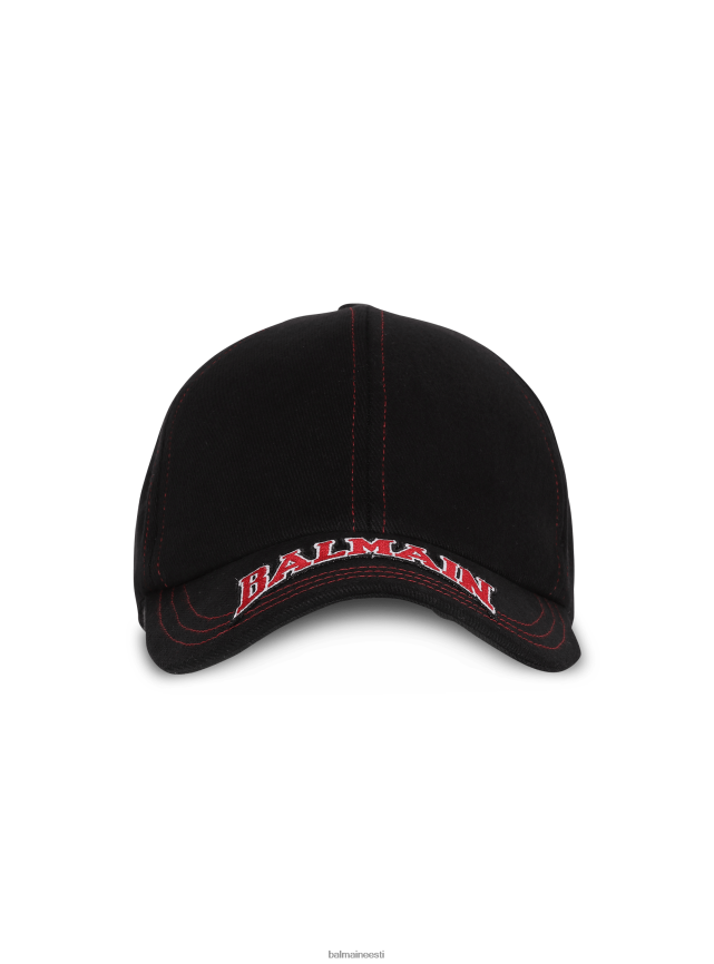 ee Balmain x Puma tarvikud mehed tikitud kork must LJ80021177