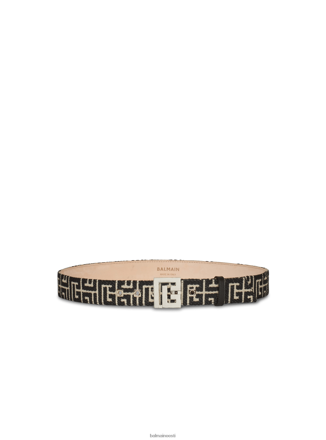 ee Balmain tarvikud mehed kahevärviline žakaarvärvi pb vöö must LJ80021167