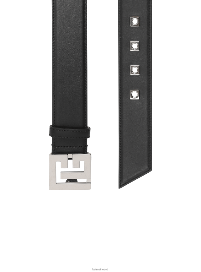 ee Balmain tarvikud mehed nahast pb vöö vöö must LJ80021168