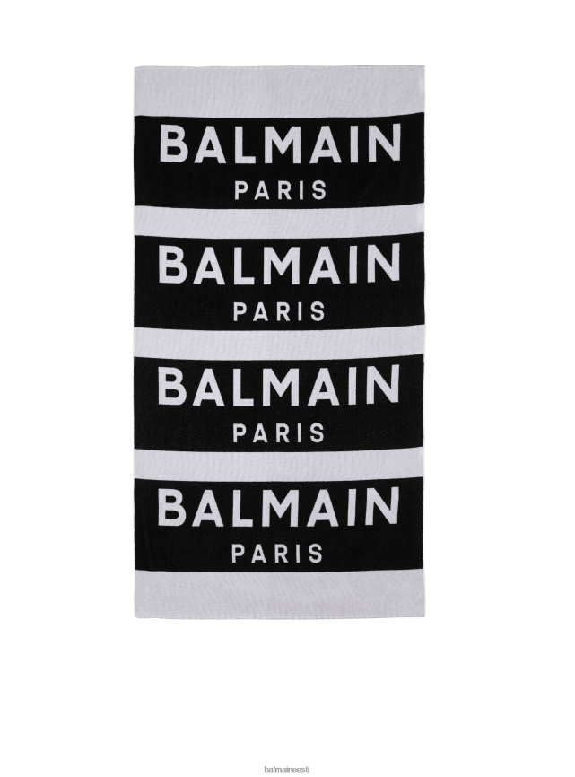 ee Balmain tarvikud mehed kaubamärgi logoga rannarätik must LJ80021088