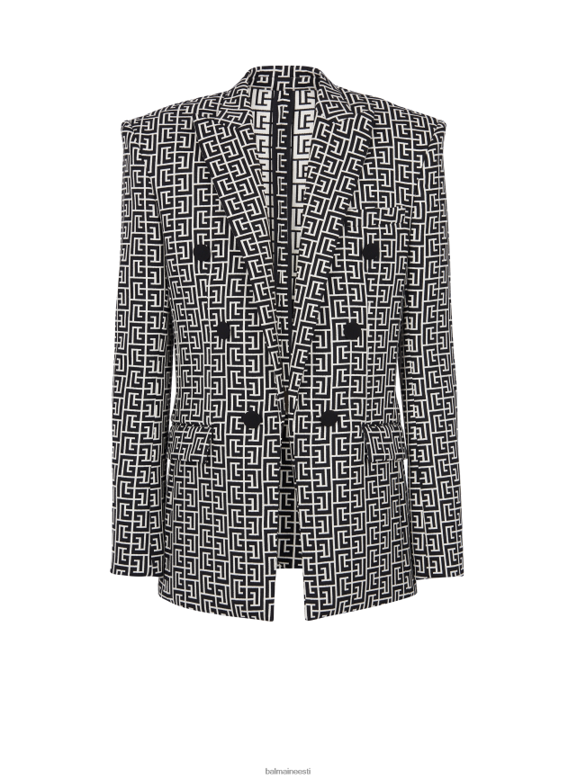 ee Balmain Riietus mehed ülisuur monogrammiline bleiser must LJ8002996
