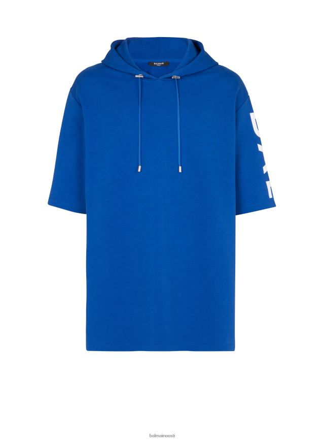 ee Balmain Riietus mehed Keskkonnasõbralikust puuvillast ülisuur hoodie kaubamärgi logoga sinine LJ8002950