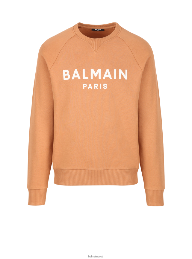 ee Balmain Riietus mehed trükitud brändi logoga dressipluus pruun LJ8002936