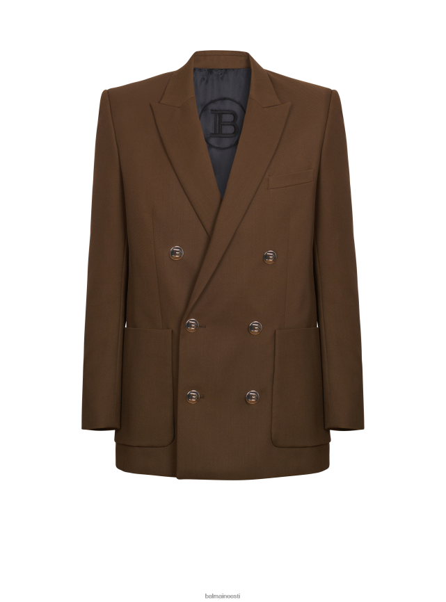 ee Balmain Riietus mehed monogrammnööpidega toimse jope pruun LJ8002994