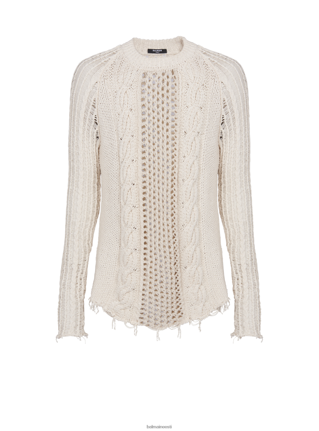 ee Balmain Riietus mehed struktureerimata silmkoeline kampsun beež LJ8002975