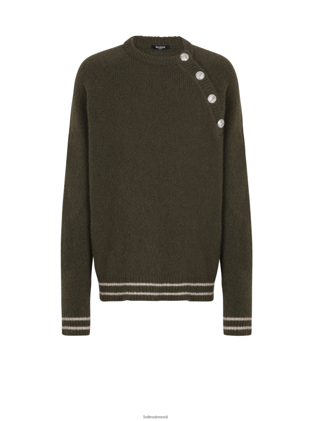 ee Balmain Riietus mehed villane kampsun khaki LJ8002979