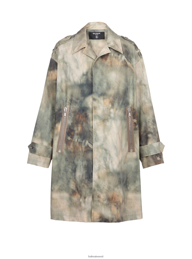 ee Balmain Riietus mehed kõrbemustriga puuvillane mantel mitmevärviline LJ80021033