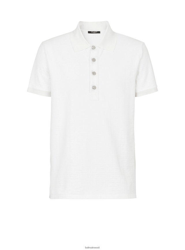 ee Balmain Riietus mehed puuvillane pike polo valge LJ8002928