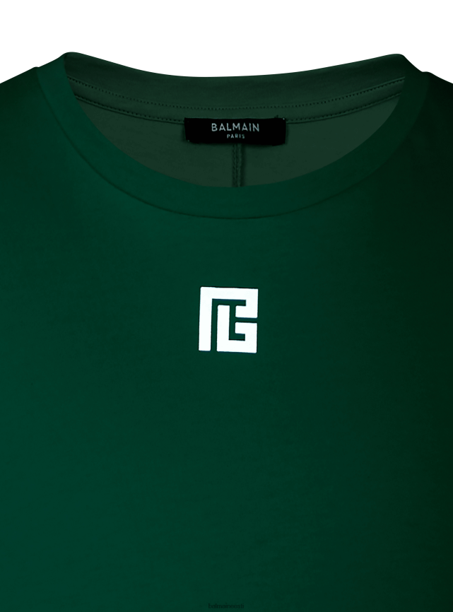 ee Balmain Riietus mehed ülisuur keskkonnasõbralikust puuvillast t-särk helkurbrändi maxi logotrükiga sinine LJ8002876