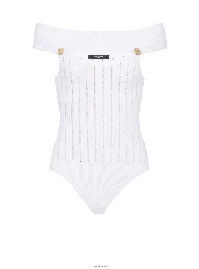 ee Balmain Riietus naised ažuurne kootud keha valge LJ8002211