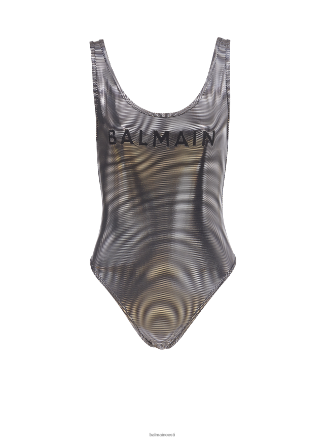 ee Balmain Riietus naised brändilogodega ujumistrikoo hõbedane LJ8002430