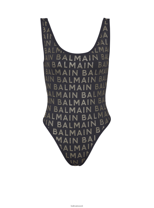 ee Balmain Riietus naised brändilogodega ujumistrikoo kullast LJ8002429