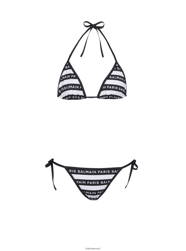 ee Balmain Riietus naised kaubamärgi logoga bikiinid must LJ8002423