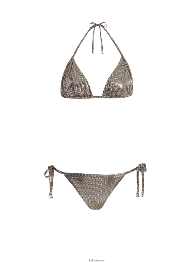 ee Balmain Riietus naised metallist bikiinid kullast LJ8002424