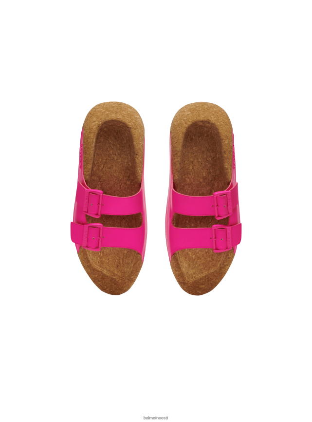 ee Balmain jalatsid naised b-it nahast muulad kummist ja korgist roosa LJ8002625