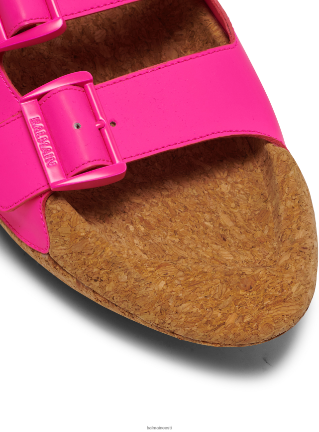 ee Balmain jalatsid naised b-it nahast muulad kummist ja korgist roosa LJ8002625