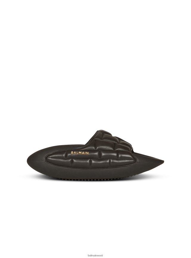 ee Balmain jalatsid naised tepitud nahast b-it muulad must LJ8002630