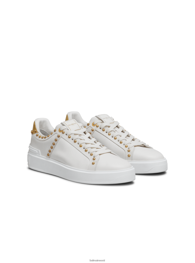 ee Balmain jalatsid naised b-väljaku naastnahast jalatsid valge LJ8002615