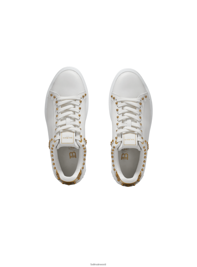 ee Balmain jalatsid naised b-väljaku naastnahast jalatsid valge LJ8002615